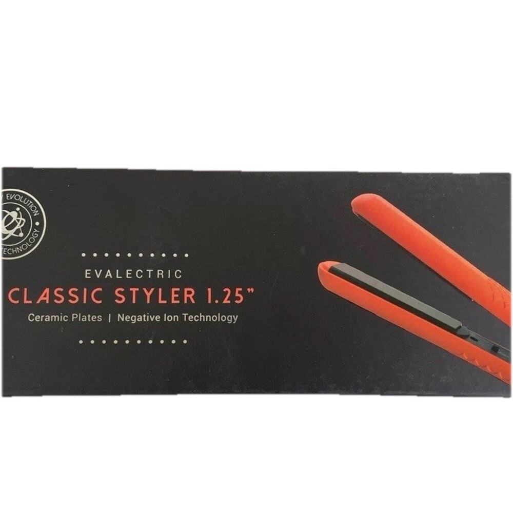 Evalectric Classic Styler Peach Please Ceramic Plate Negative Ion Straightener
